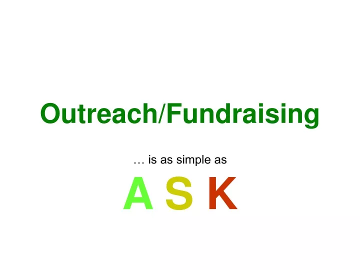 outreach fundraising