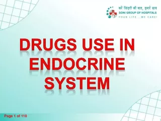 DRUGS USE IN  ENDOCRINE SYSTEM