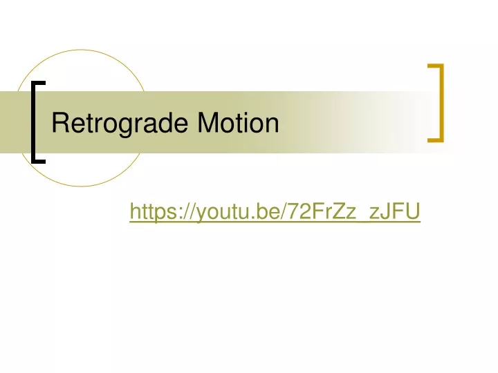 retrograde motion