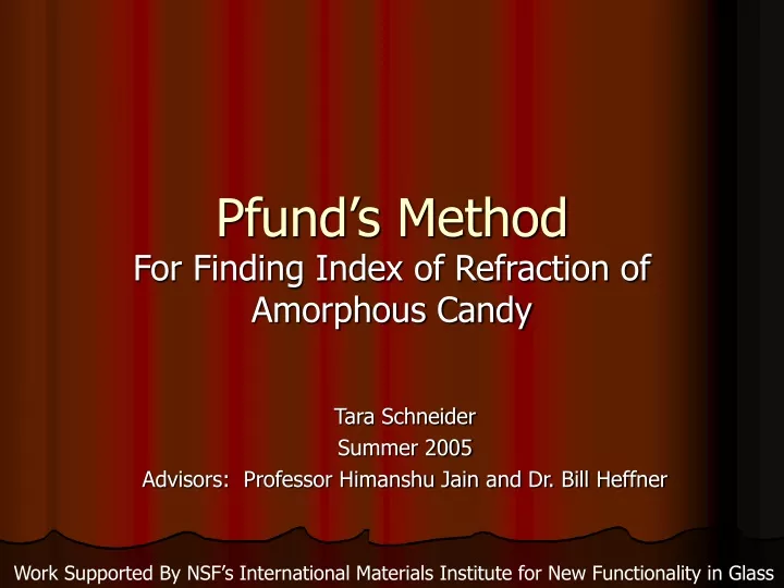 pfund s method