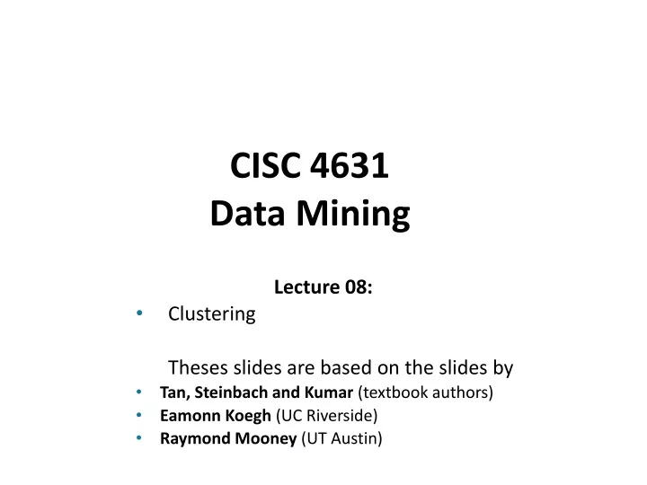 cisc 4631 data mining