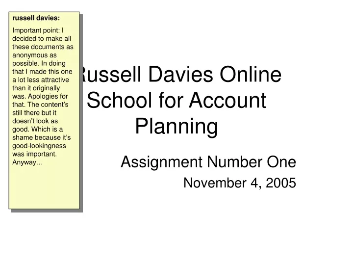 russell davies online school for account planning