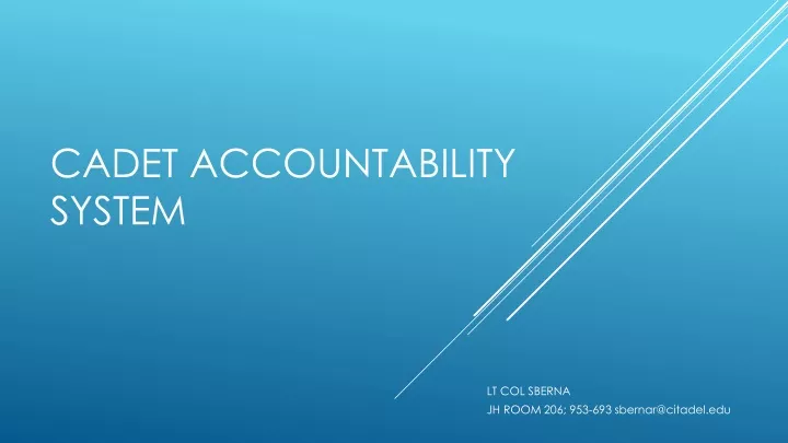 cadet accountability system