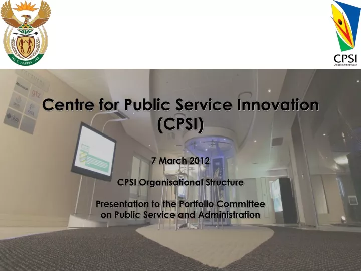 centre for public service innovation cpsi 7 march
