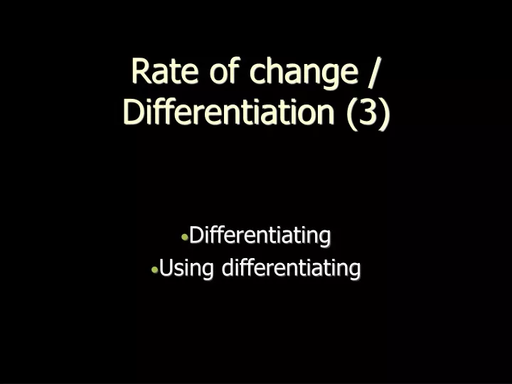 rate of change differentiation 3