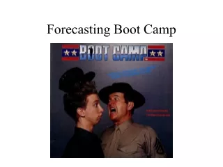 Forecasting Boot Camp