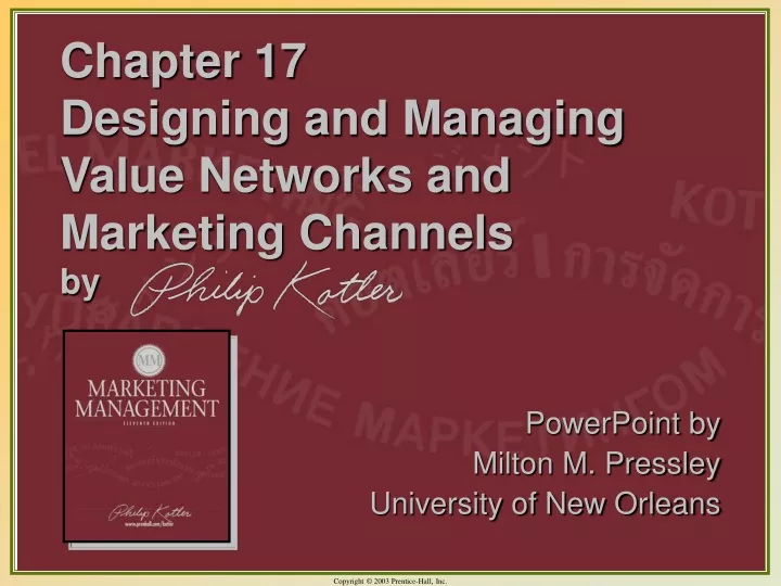 chapter 17 designing and managing value networks and marketing channels by