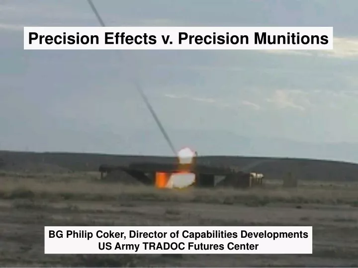 precision effects v precision munitions
