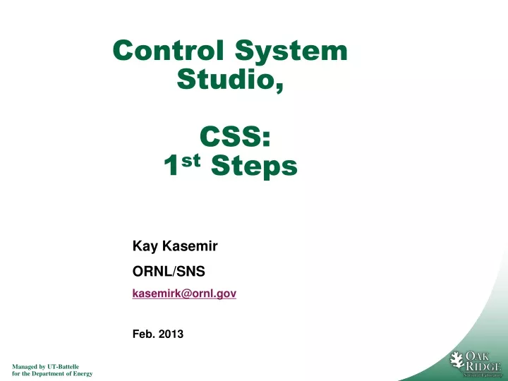 control system studio css 1 st steps
