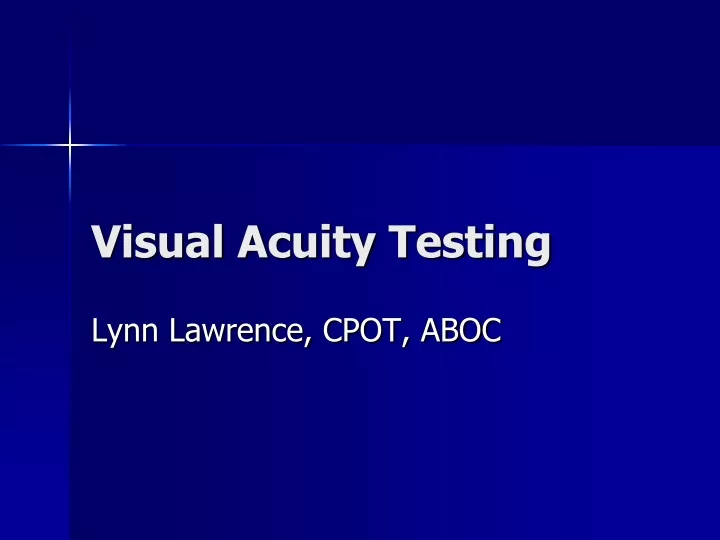 visual acuity testing