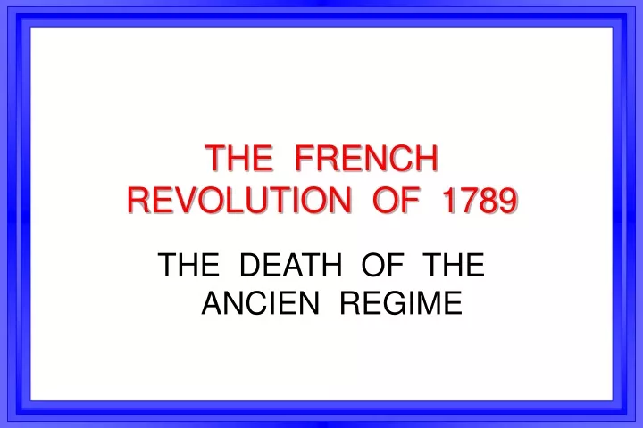 the french revolution of 1789