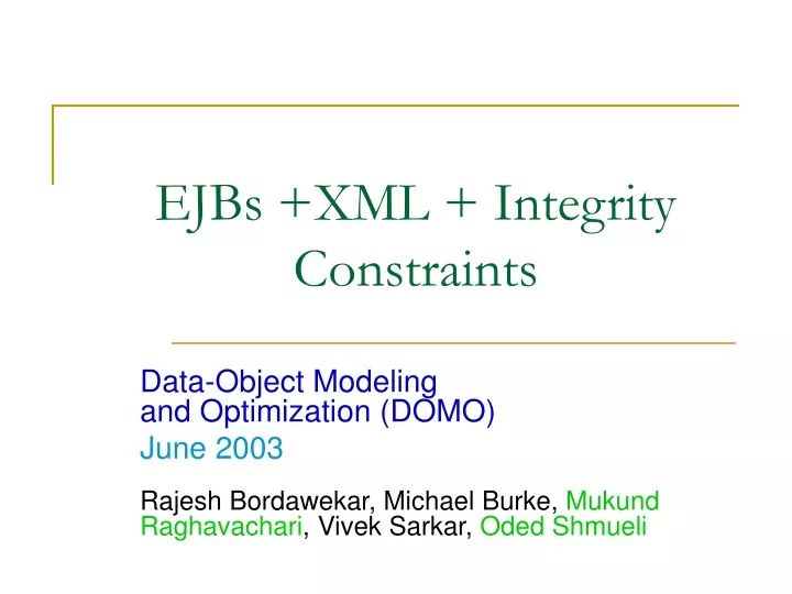 ejbs xml integrity constraints