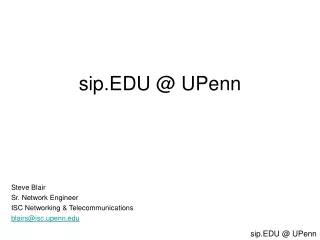 sip.EDU @ UPenn