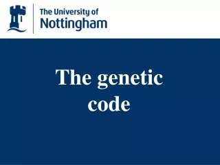 The genetic code