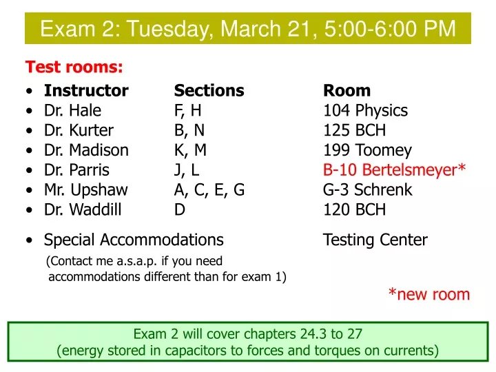 exam 2 tuesday march 21 5 00 6 00 pm