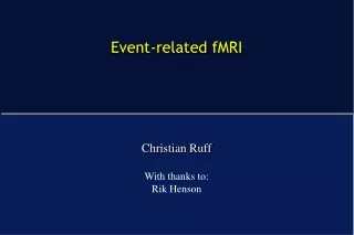 Event-related  fMRI