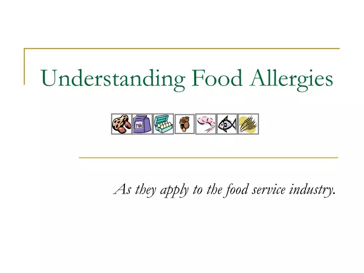 understanding food allergies