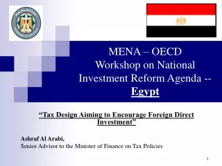 MENA – OECD  Workshop on National Investment Reform Agenda --  Egypt