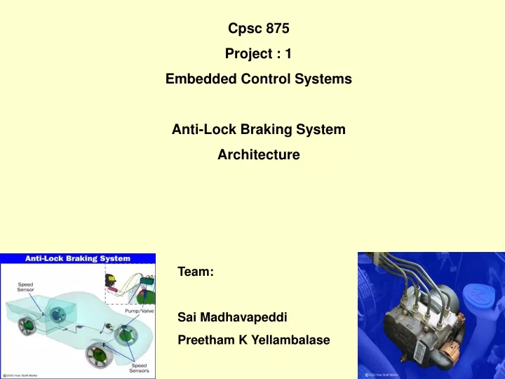 cpsc 875 project 1 embedded control systems anti