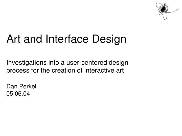 art and interface design