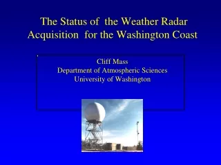 During the early 90s,  the NWS installed a network of powerful Doppler Weather radars, aka NEXRAD