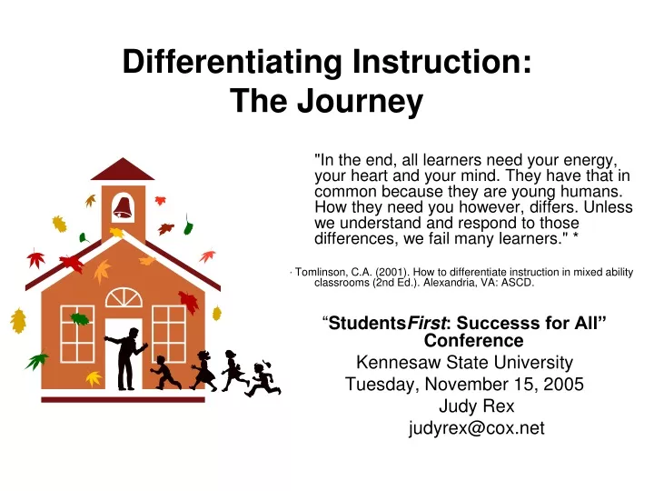 differentiating instruction the journey
