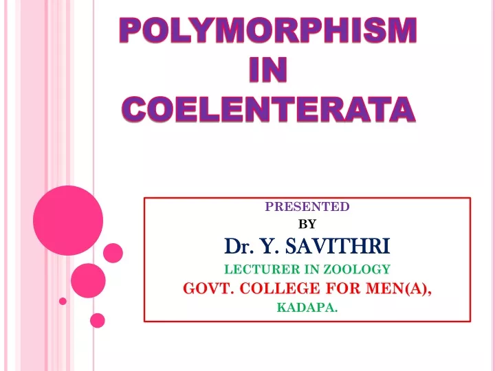 polymorphism in coelenterata