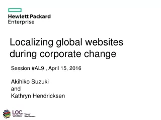Localizing global websites during corporate change