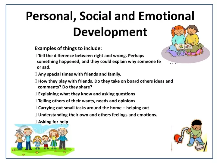 personal social and emotional development
