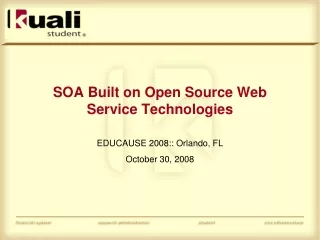 SOA Built on Open Source Web Service Technologies