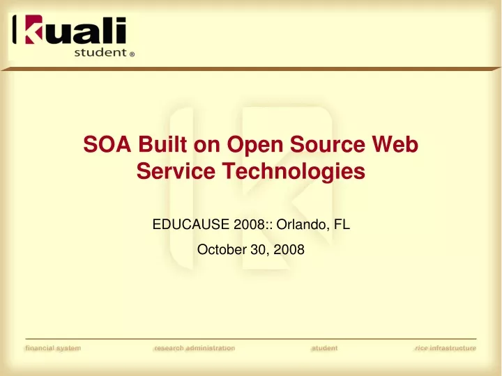 soa built on open source web service technologies