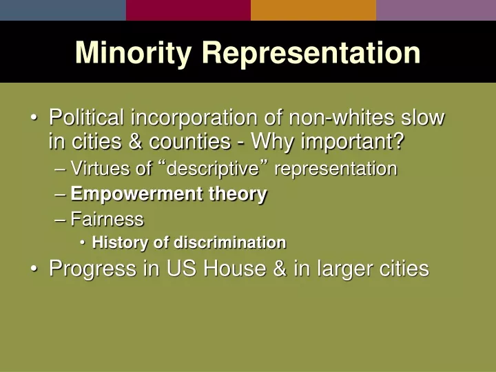 minority representation