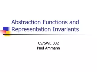 Abstraction Functions and Representation Invariants
