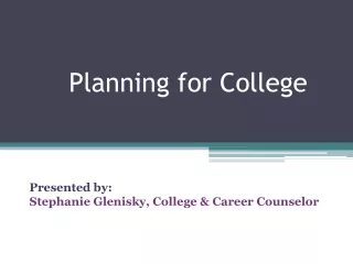Planning for College