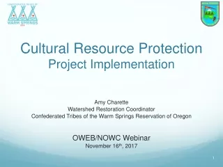 Cultural Resource Protection  Project Implementation