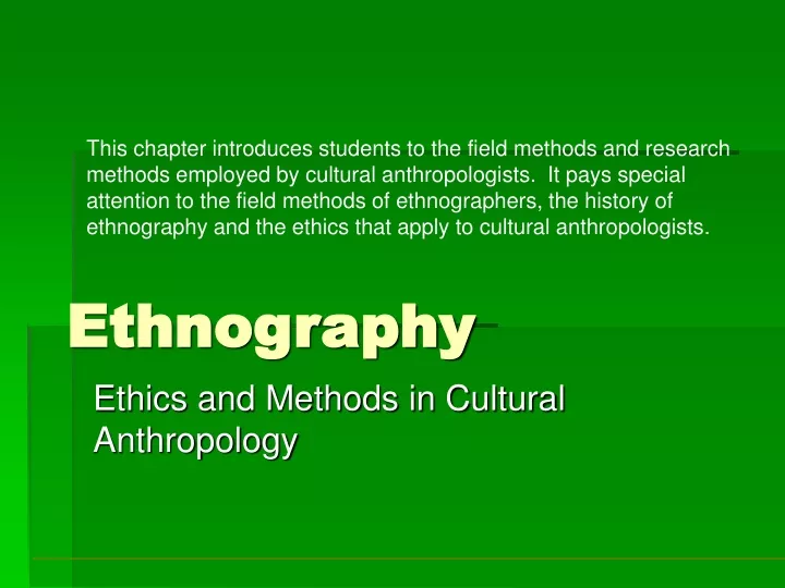 ethnography