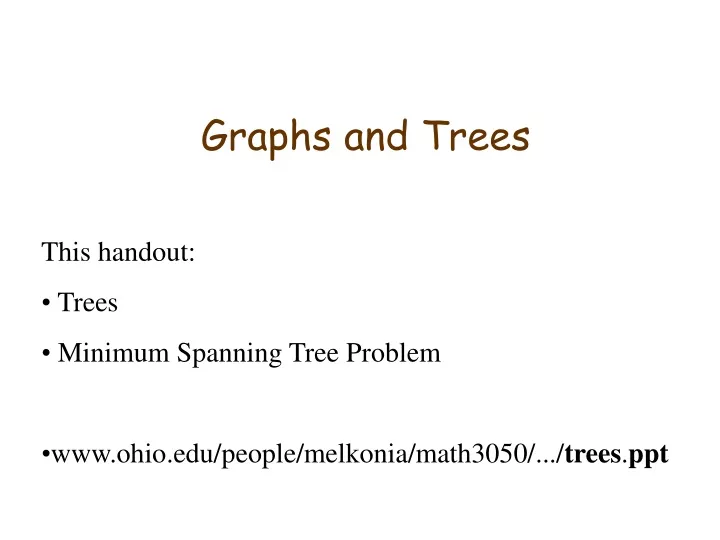 graphs and trees