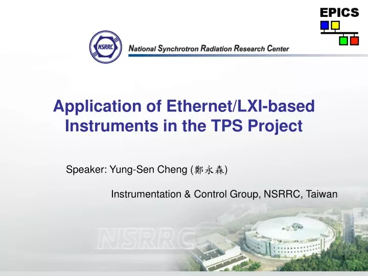 application of ethernet lxi based instruments in the tps project