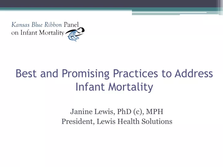 best and promising practices to address infant mortality