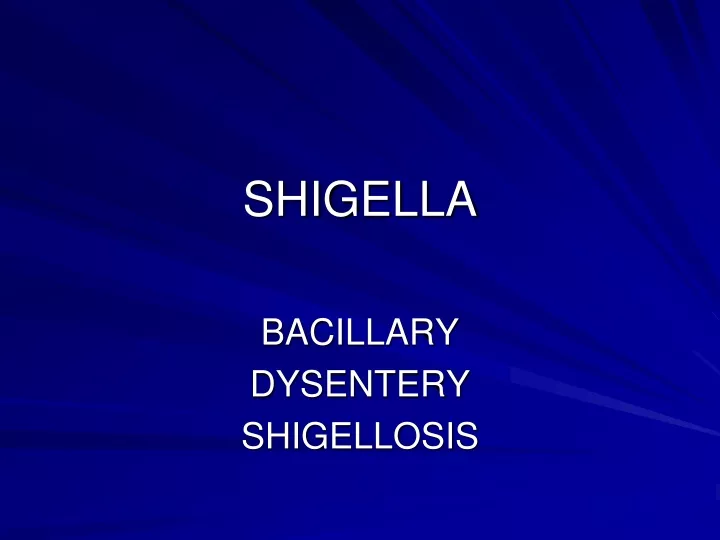 shigella