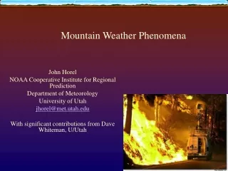 Mountain Weather Phenomena