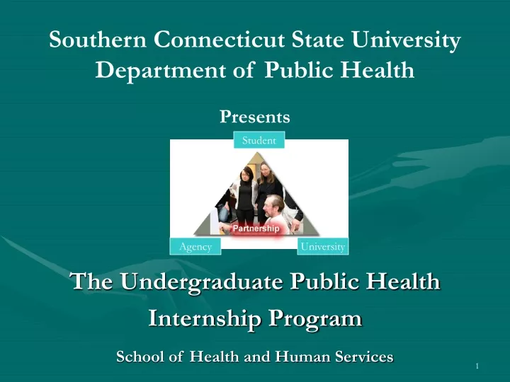 the undergraduate public health internship program school of health and human services