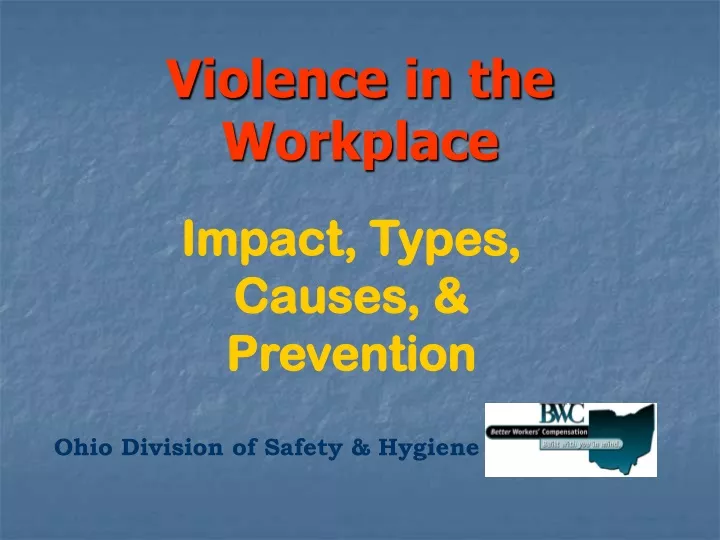 violence in the workplace