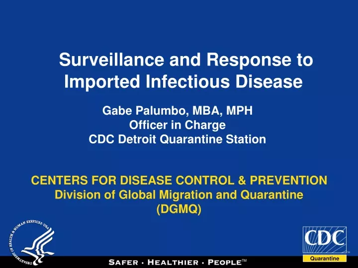 centers for disease control prevention division of global migration and quarantine dgmq