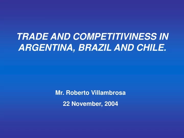 trade and competitiviness in argentina brazil