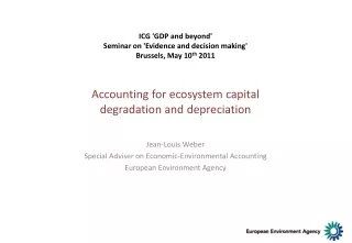 Accounting for ecosystem capital degradation and depreciation