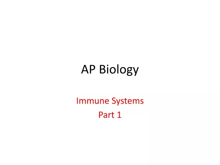 ap biology