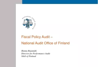 Fiscal Policy Audit –  National Audit Office of Finland