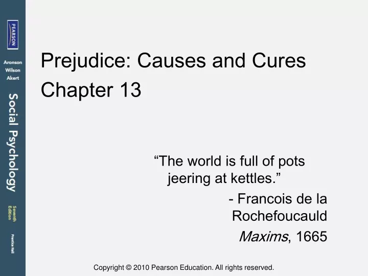 prejudice causes and cures chapter 13