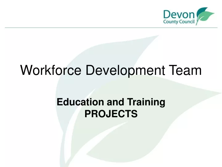 workforce development team